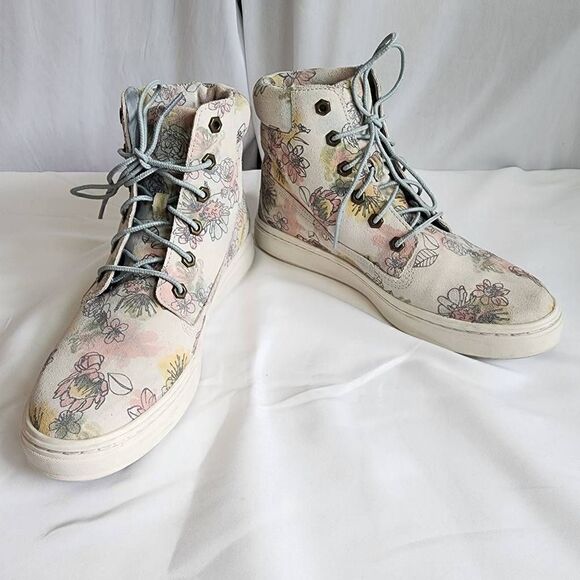 Timberland Women's Londyn Floral Suede Boots Women's Size 9 - Picture 1 of 11